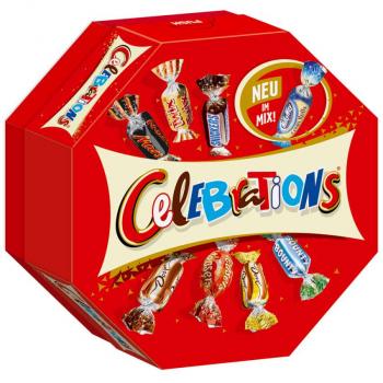 Mars Celebrations Geschenkverpackung mit einzeln verpackten Schokoladen-Pralinen